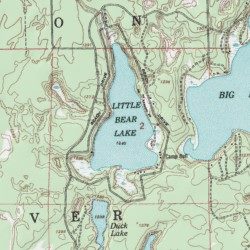 Little Bear Lake Otsego County Michigan Lake Johannesburg Usgs